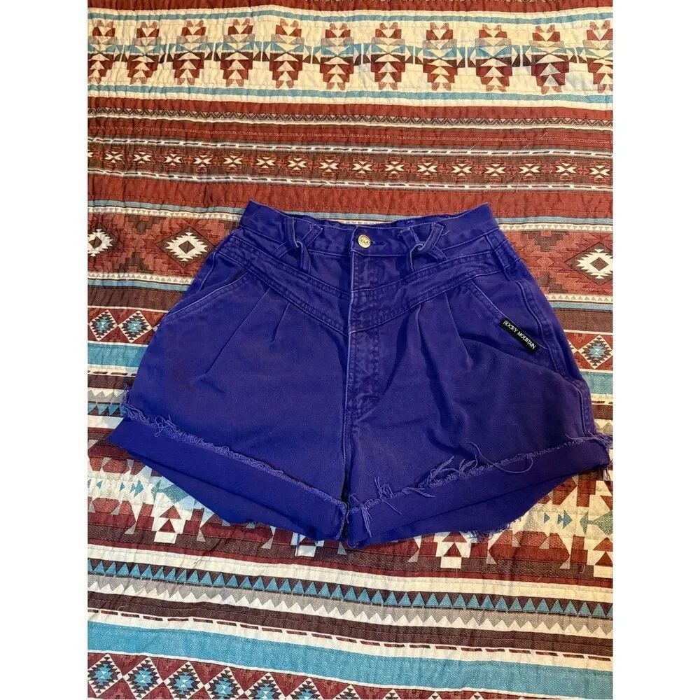 Rockies vintage Purple High-Waist denim shorts size 25